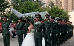 婚礼现场军人盖头纱视频