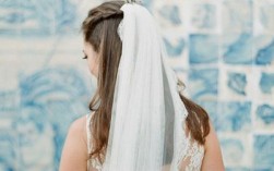 新娘短头纱婚礼造型图片,新娘短发编发教程 