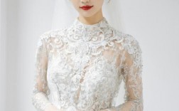 高领简约韩式婚纱图片大全