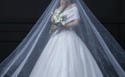 户外婚礼婚纱造型披发头纱_户外婚纱照