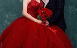 美式风格婚纱照-美式红色婚纱照图片女士