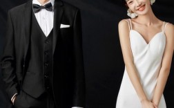 韩式纯色背景婚纱风格 韩式简约黑背景婚纱照图片