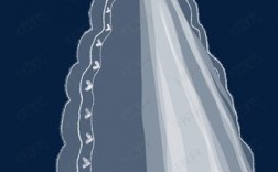 婚礼头纱插画-婚礼仪式造型头纱
