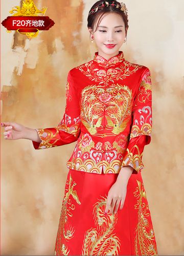 旗袍披肩结婚礼服怎么穿（旗袍婚纱礼服）-图3